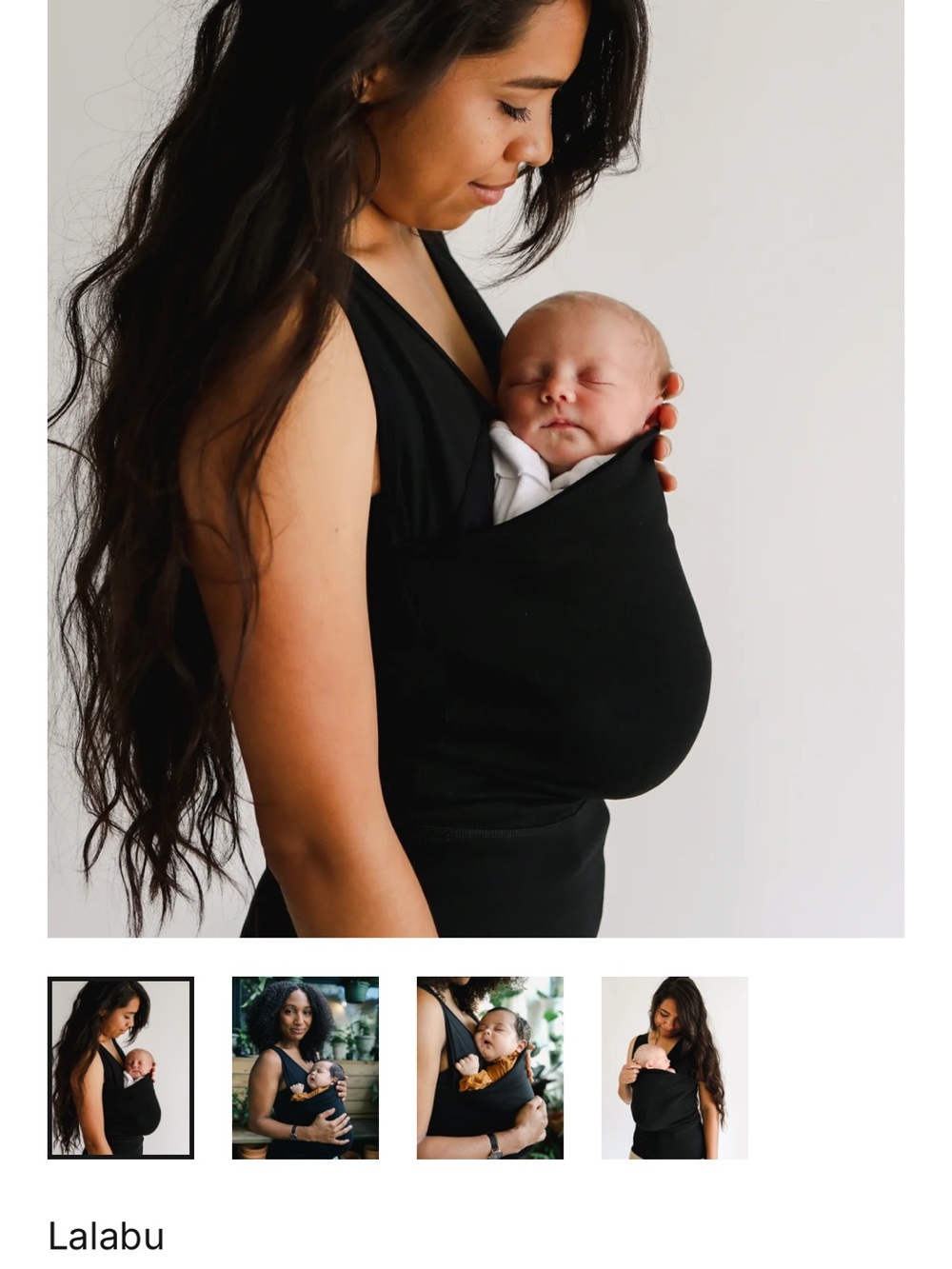 Lalabu Black Nursing Tank Top - Supportive Babywear Tank
